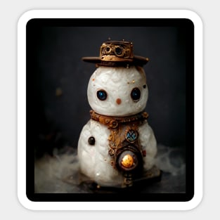 Little Steampunk Snowman Sticker